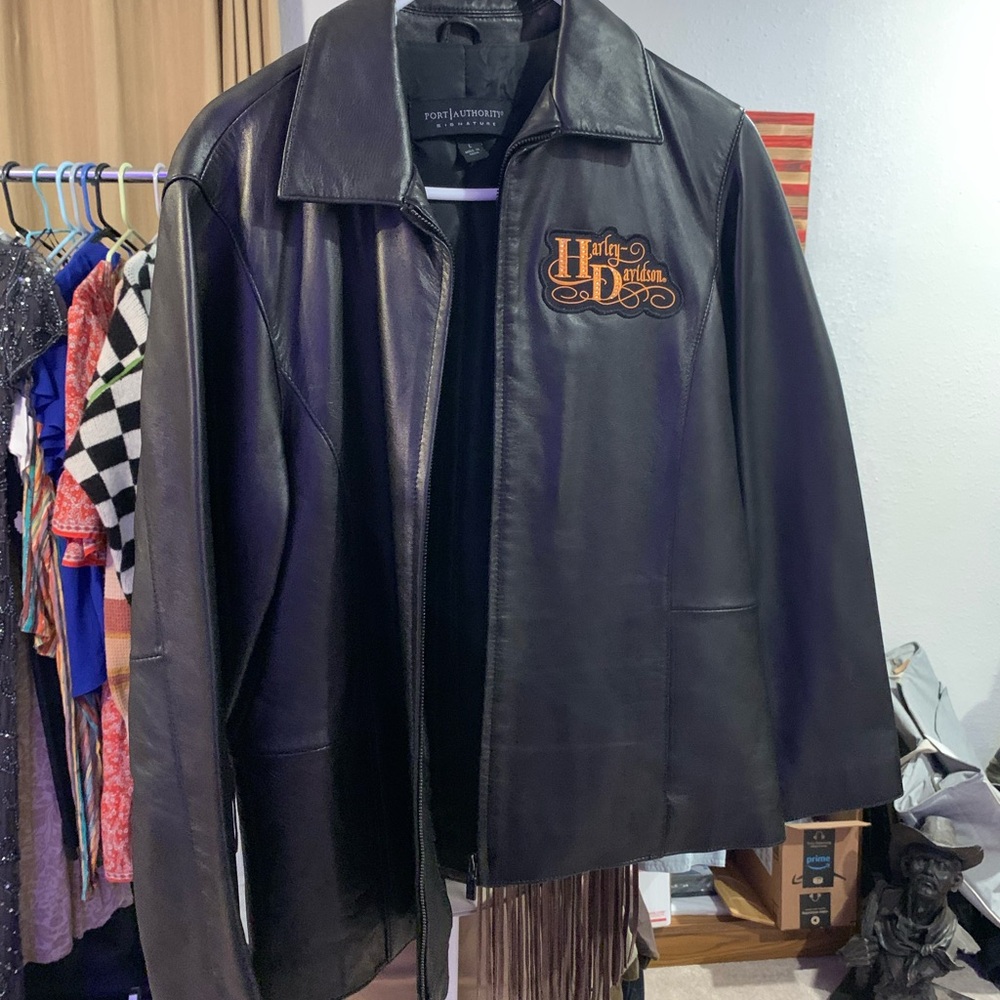 Port Authority Black Leather Jacket